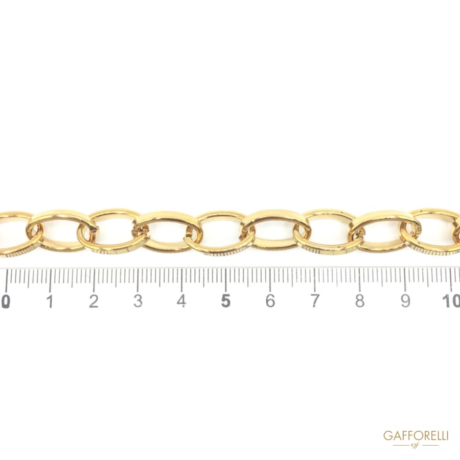 Oval Ring and Flat Wire Brass Chain - Art. 2628 brass chains