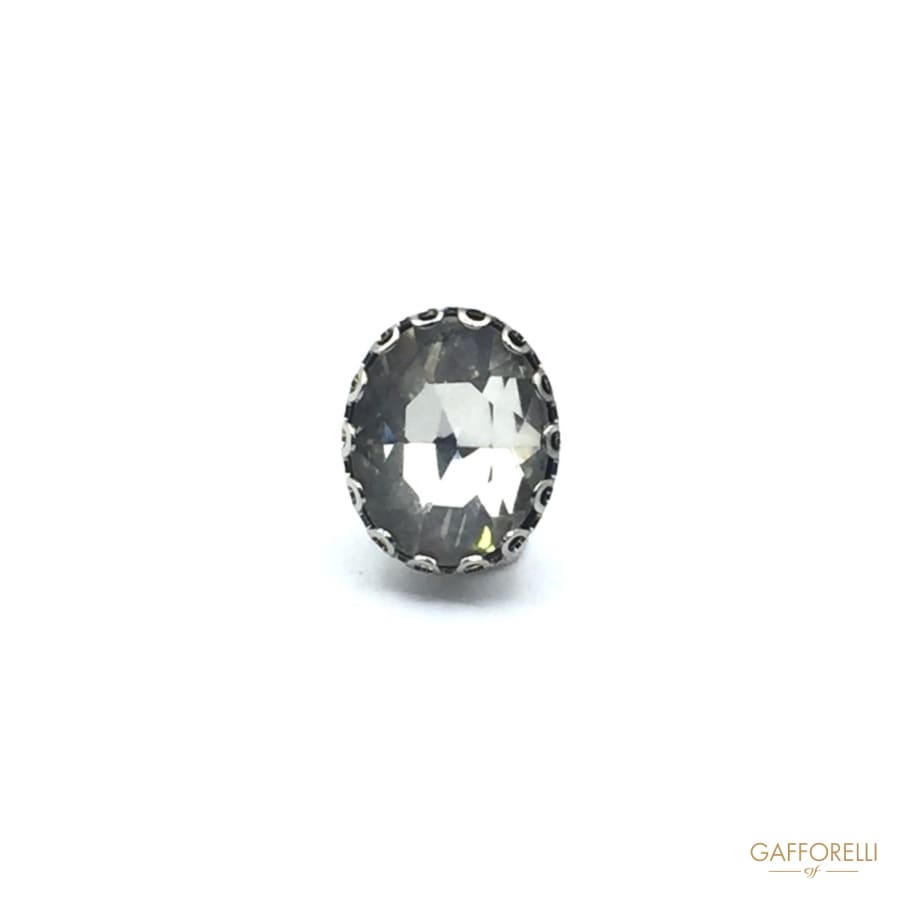 Oval Shape Buttons with Setting and Shank - Art. 9249 Bt