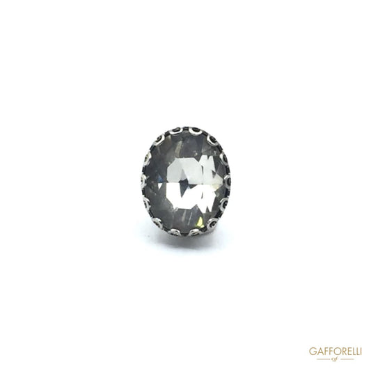 Oval Shape Buttons with Setting and Shank - Art. 9249 Bt