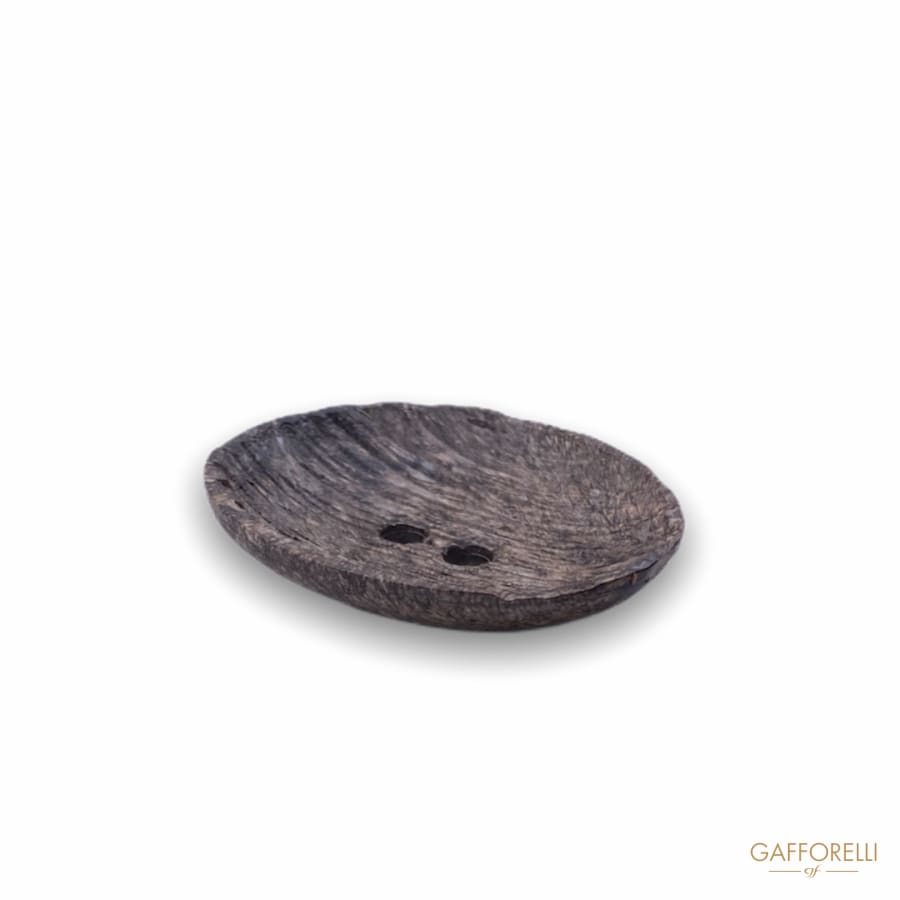 Oval Wood Effect Polyester Button D296 - Gafforelli Srl