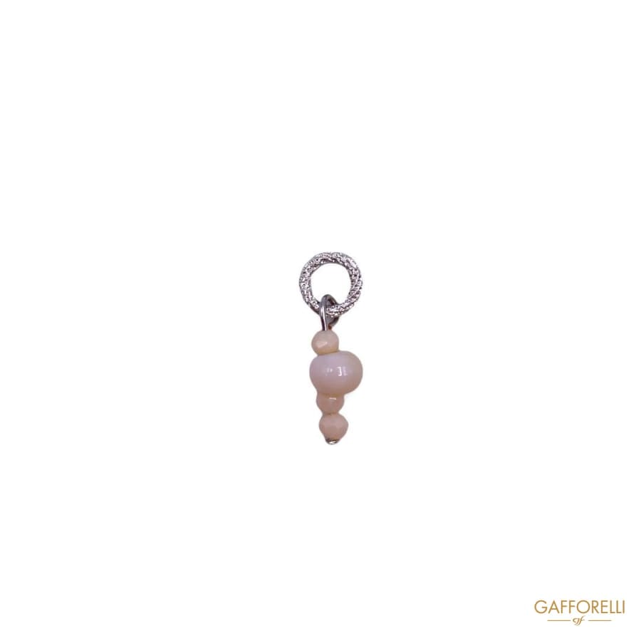 Pendant With Beads And Ring A461 - Gafforelli Srl tassels