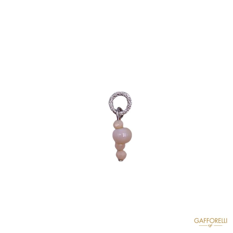 Pendant with Beads and Ring A461 - Gafforelli Srl tassels