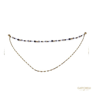 Pendant Neckline With Chain And Beads A439 - Gafforelli Srl