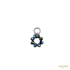 Pendant With Swarovski Bead And Ring A460 - Gafforelli Srl