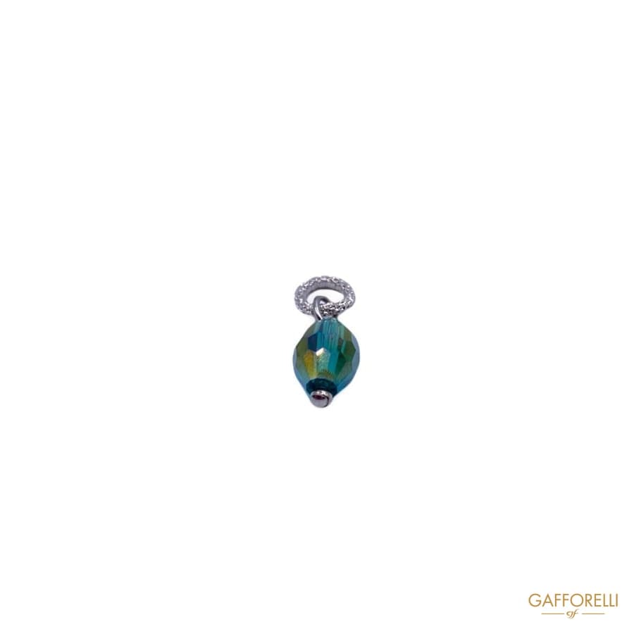 Pendant With Swarovski Bead And Ring A462 - Gafforelli Srl