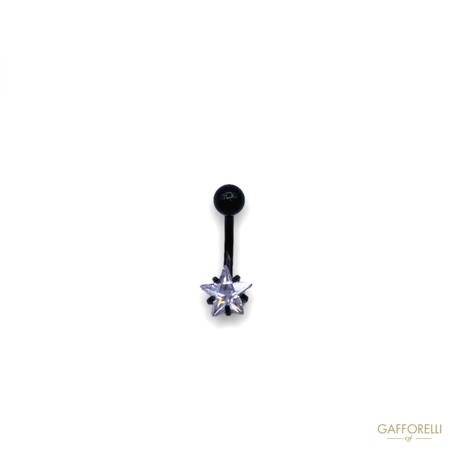 Piercing Painted with Rhinestone Star U297 - Gafforelli Srl