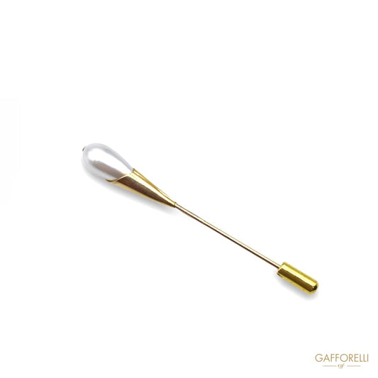 Pins Drop Tip Gold with Pearl D265 - Gafforelli Srl BRIGHT