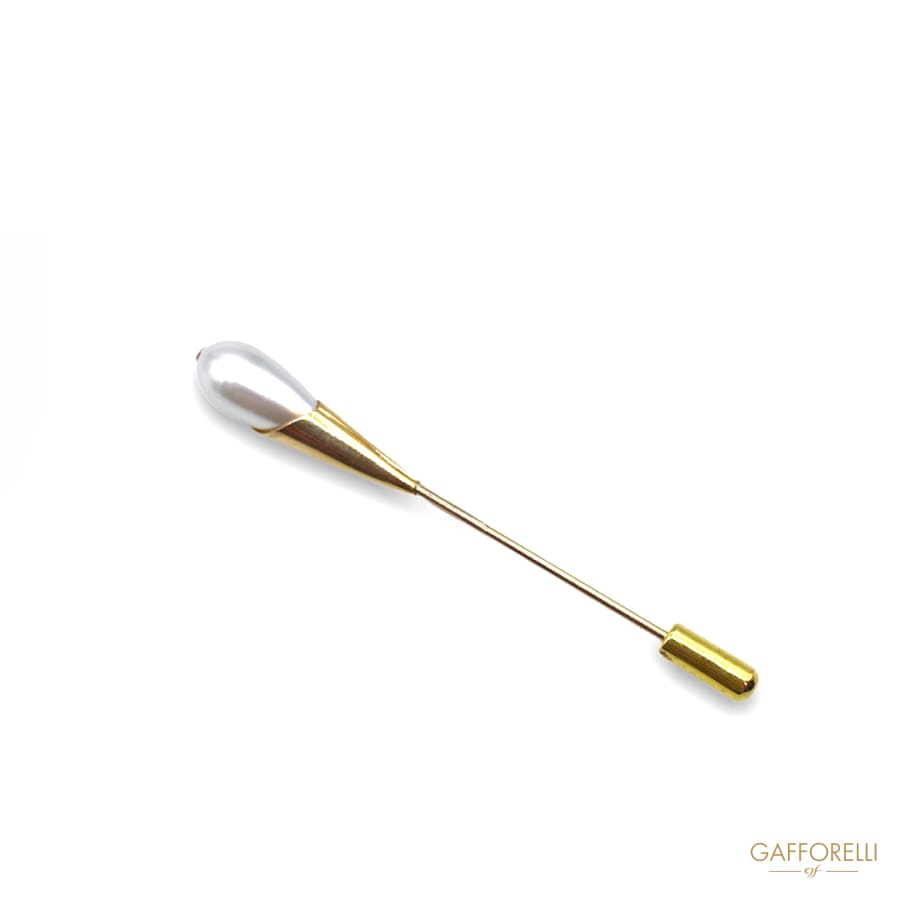 Pins Drop Tip Gold With Pearl D265 - Gafforelli Srl BRIGHT •