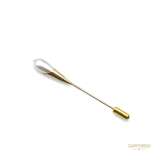Pins Drop Tip Gold with Pearl D265 - Gafforelli Srl BRIGHT