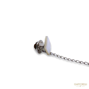 Pins with Mother-of-pearl Rhombuses and Butterfly Hook