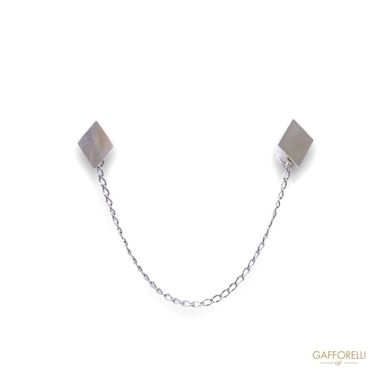 Pins with Mother-of-pearl Rhombuses and Butterfly Hook