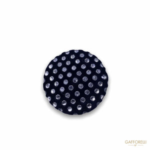 Polka Dot Flocked Polyester Button D240 - Gafforelli Srl