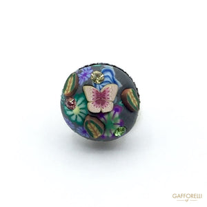 Polyester Art Nouveau Style Buttons - 7256 Gafforelli Srl