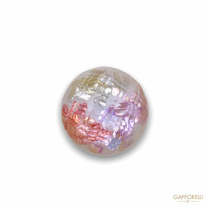 Polyester Button Cast with Floral Details Inside D279