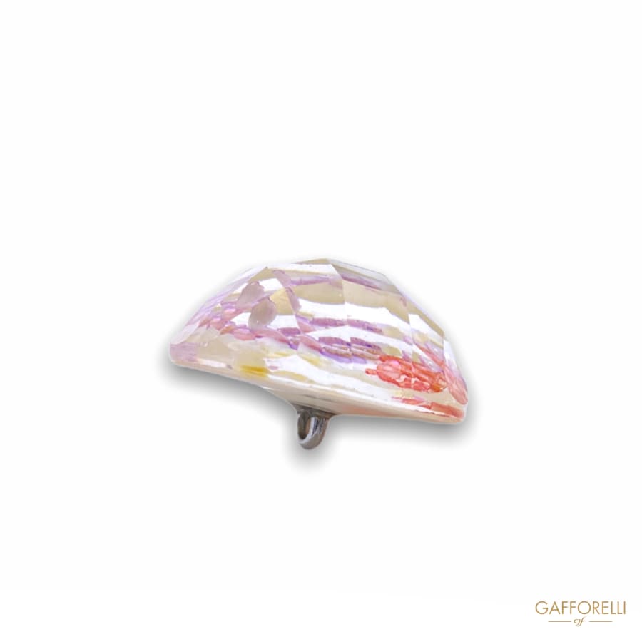 Polyester Button Cast with Floral Details Inside D279