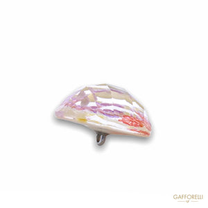 Polyester Button Cast with Floral Details Inside D279