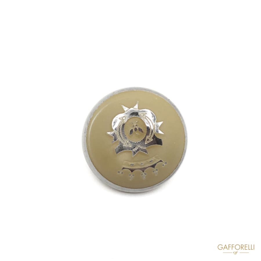 Polyester Button With Central Emblem - Art. D185 polyester