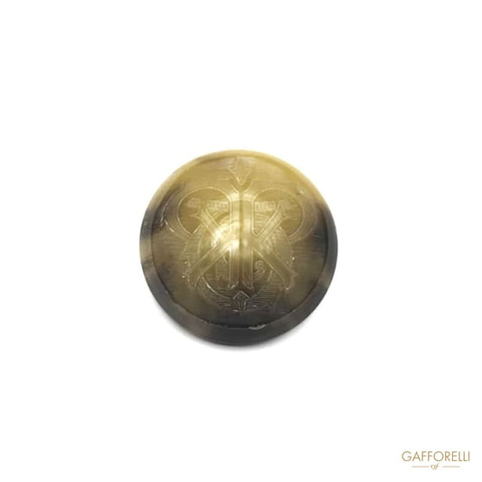 Polyester Button with Central Emblem - Art. D195 polyester