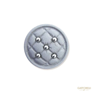 Polyester Buttons With Beads And Border Round Shape - Art.