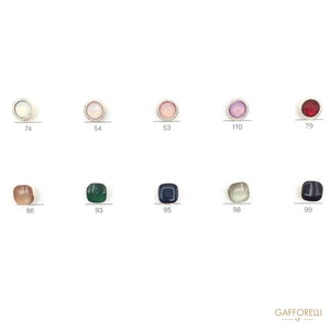 Polyester Buttons with Golden Shade Base - Art. 9040
