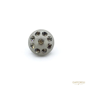 Polyester Buttons With Rhinestones - Art. 7223 polyester