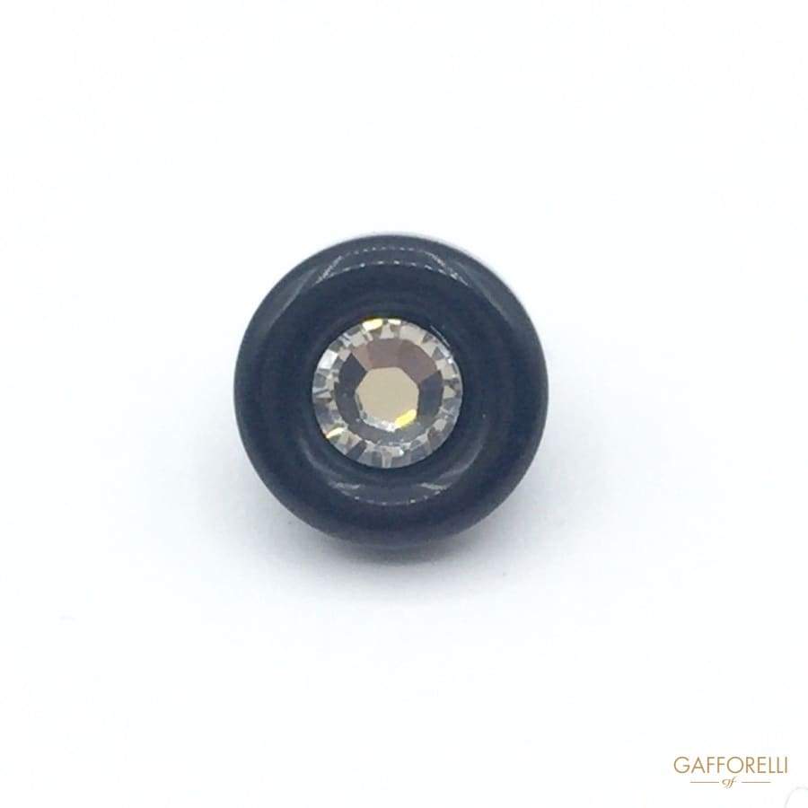 Polyester Buttons with Single Rhinestone - Art. 6690