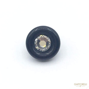 Polyester Buttons With Single Rhinestone - Art. 6690