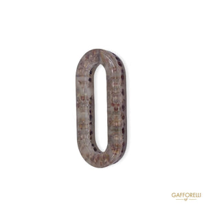 Polyester Ring with Floral Motif Effect 6925 - Gafforelli