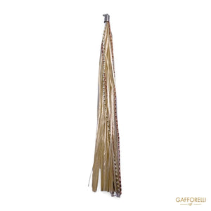 Raffia Tassel with Colored Lame Thread H265 - Gafforelli