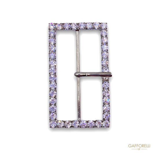 Rectangular Buckle with Rhinestones 3349 - Gafforelli Srl