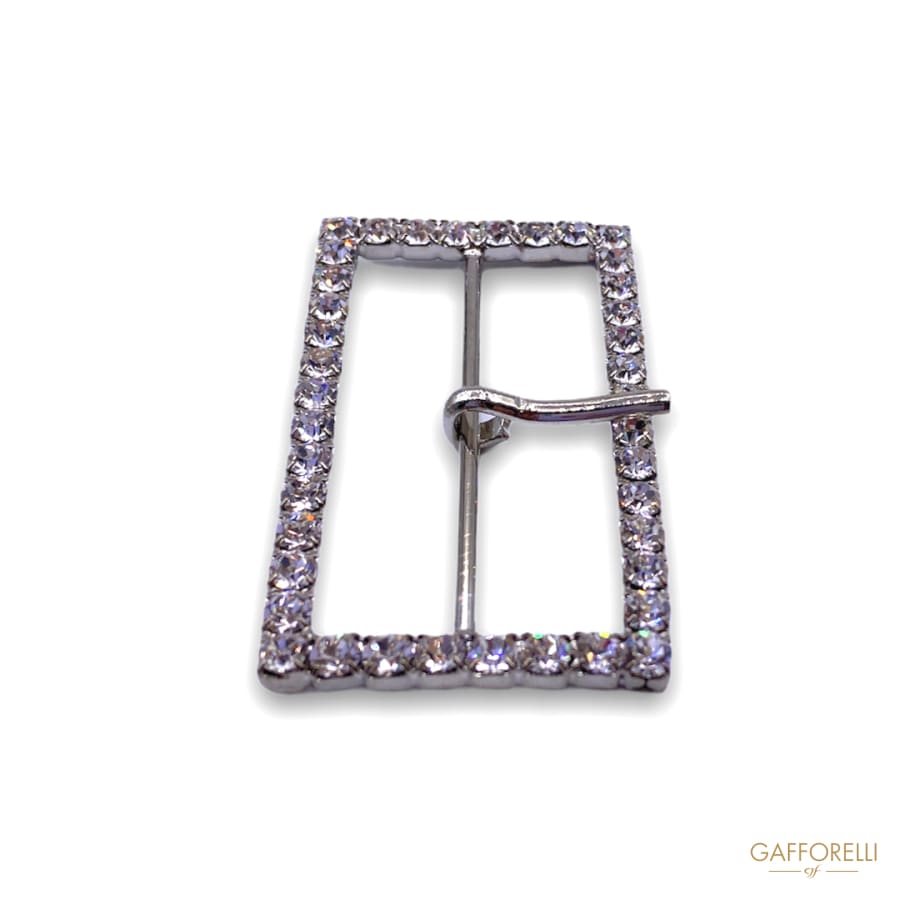 Rectangular Buckle with Rhinestones 3349 - Gafforelli Srl