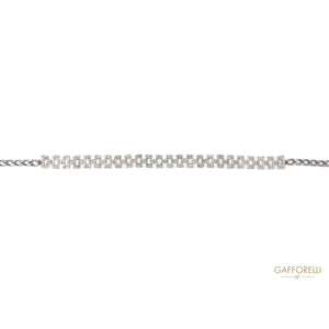 Rectangular Rhinestones Chain Belt 95 Cm - Art. C210
