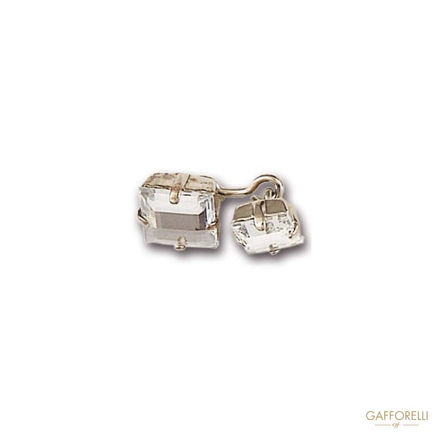 Rectangular Swarovski Rhinestones Cufflink - Art. 3588