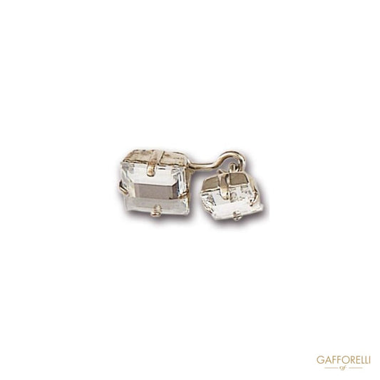Rectangular Swarovski Rhinestones Cufflink - Art. 3588