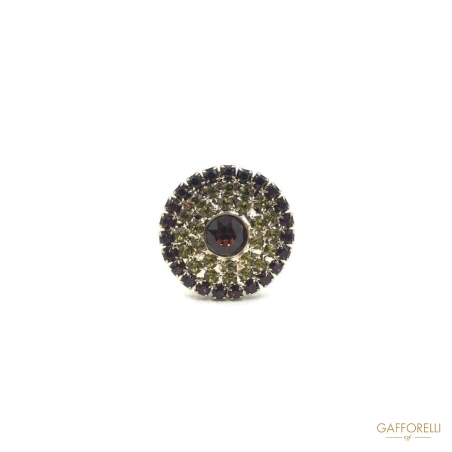 Rhinestone Cufflink with Central Big Swarovski - Art. 9280