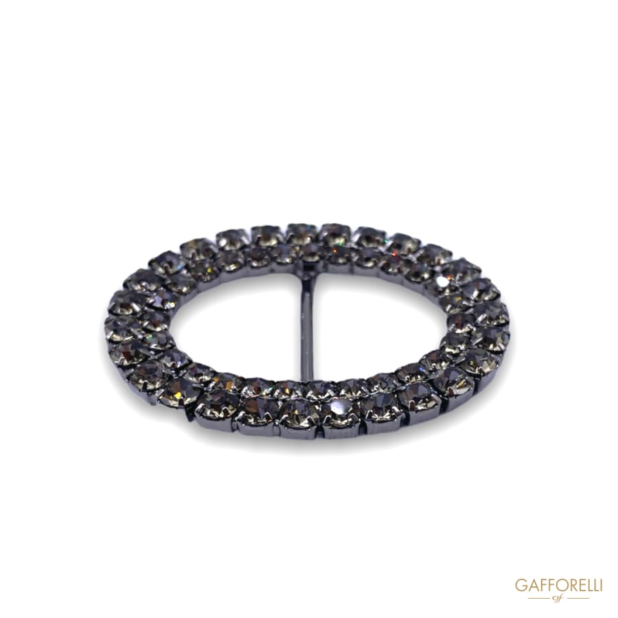 Rhinestone Oval Buckle A324 - Gafforelli Srl BLACK DIAMOND