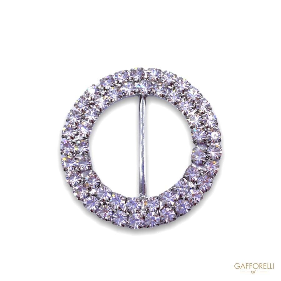 Rhinestone Round Buckle Double Row of Rhinestones A316