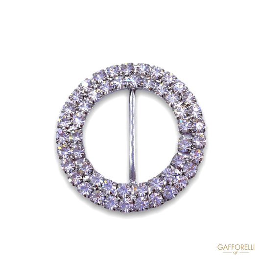 Rhinestone Round Buckle Double Row of Rhinestones A316