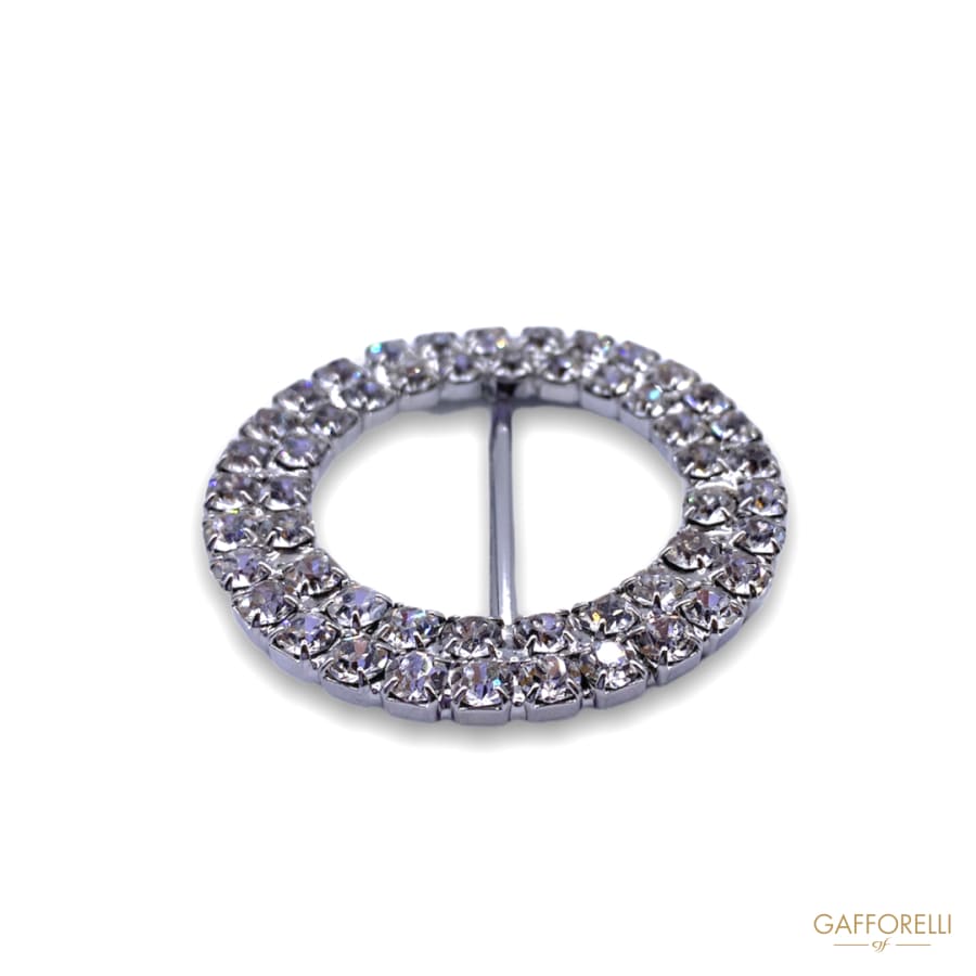 Rhinestone Round Buckle Double Row of Rhinestones A316