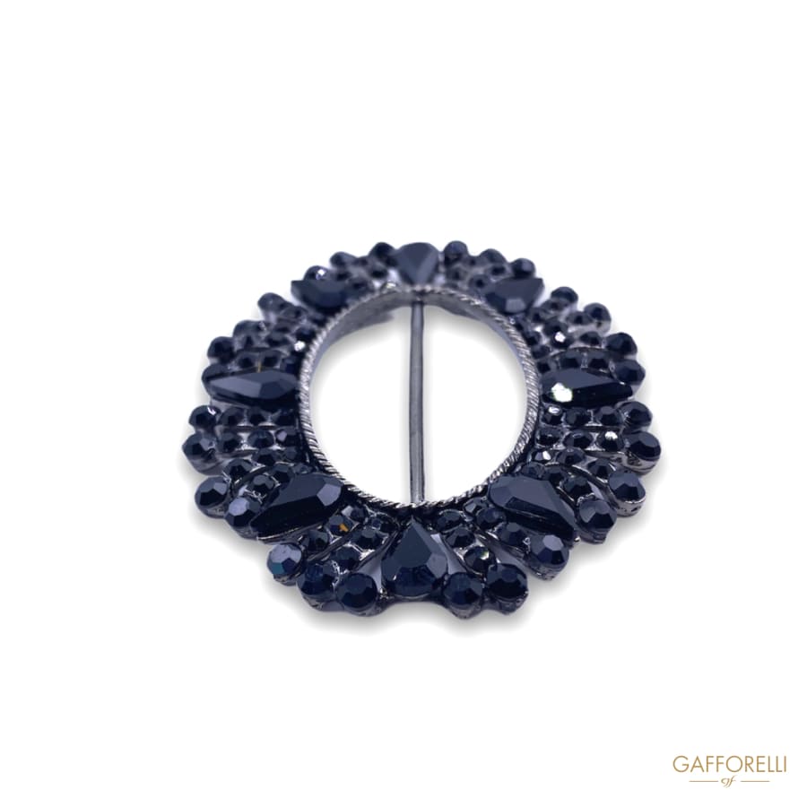 Rhinestones Buckle A205 - Gafforelli Srl BLACK • BLUE
