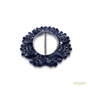 Rhinestones Buckle A205 - Gafforelli Srl BLACK • BLUE