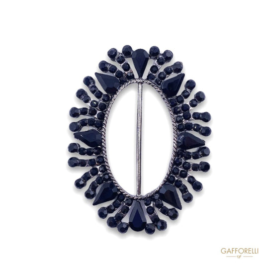 Rhinestones Buckle A205 - Gafforelli Srl BLACK • BLUE