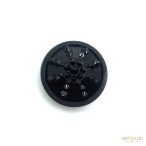 Rhinestones Buttons With Enameled Surface - Art. 7090