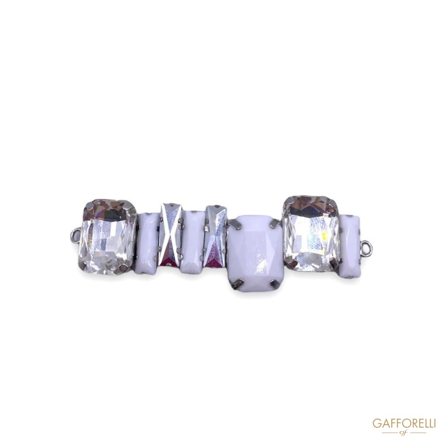 Rhinestones and Enamelled Stone Neckline A329 - Gafforelli