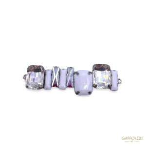 Rhinestones and Enamelled Stone Neckline A329 - Gafforelli