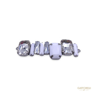 Rhinestones and Enamelled Stone Neckline A329 - Gafforelli