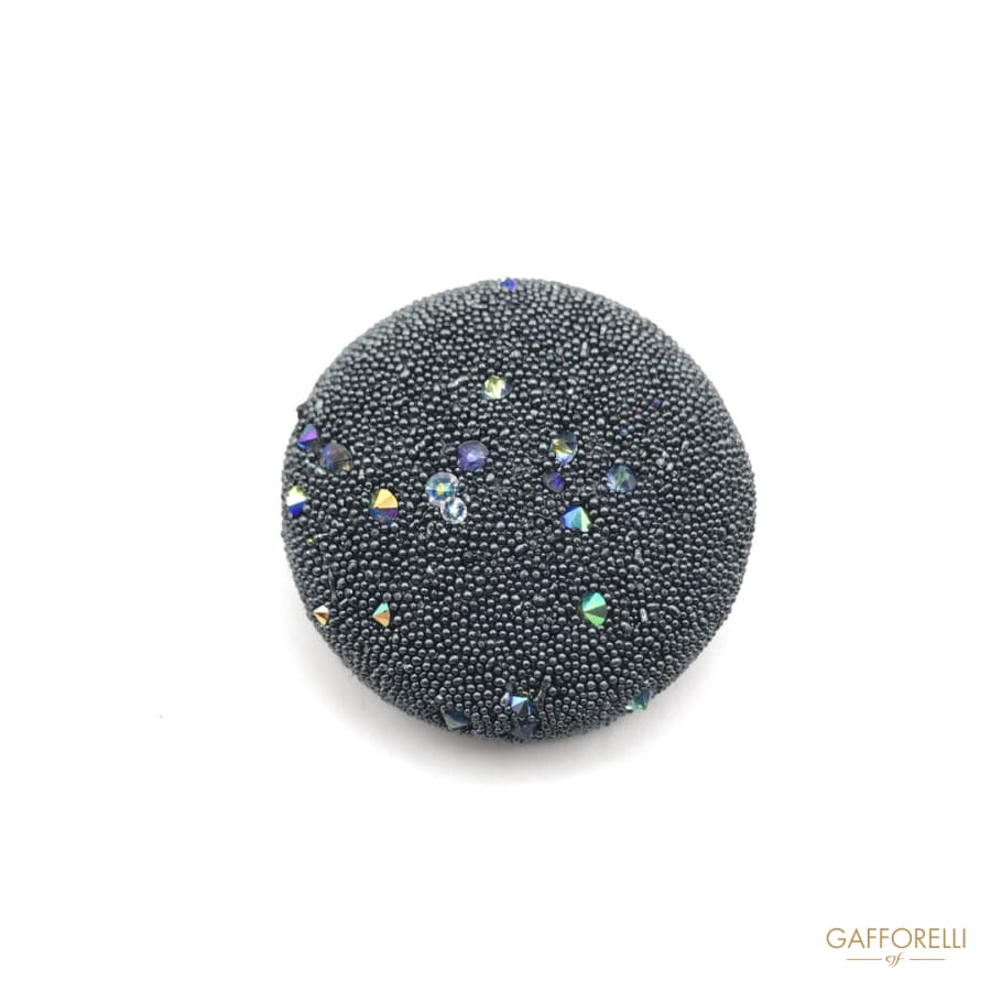 Rhinestones And Micro Beads Button - Art. H163 rhinestone
