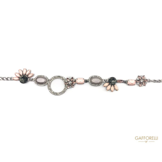 Rhinestones and Painted Stones Belt 95 Cm - Art. C222