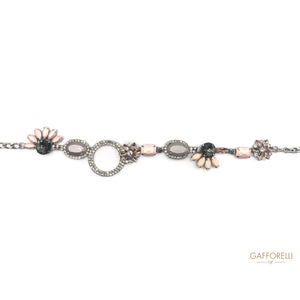 Rhinestones and Painted Stones Belt 95 Cm - Art. C222