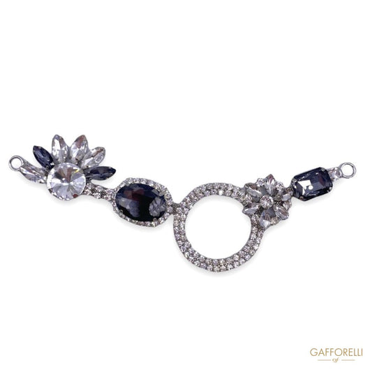 Rhinestones and Painted Stones Neckline A100 - Gafforelli